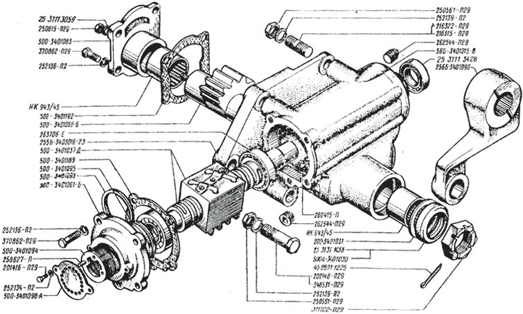 Механизм рулевой КрАЗ-256