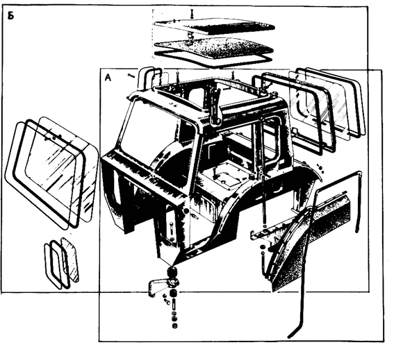 Кабина трактора (Общий вид) Трактор МТЗ 80